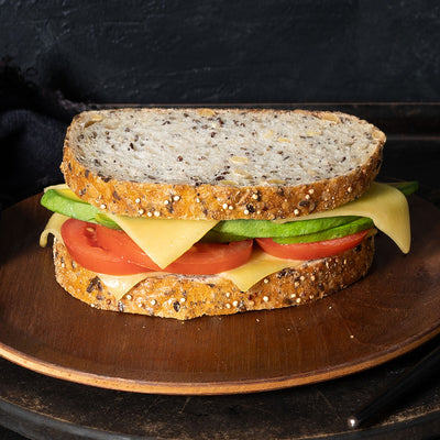 Avocado, Cheese & Tomato on Quinoa & Soy