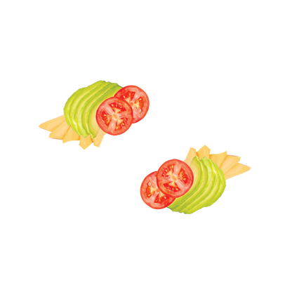 Avocado, Cheese & Tomato on Rye